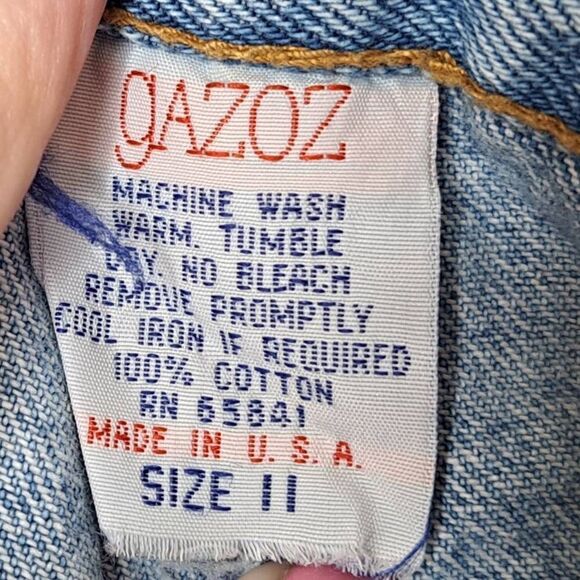 Gazoz Womens Blue Denim Cotton High Waisted Vintage Jean Shorts Size 11 - Picture 6 of 8